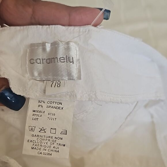 Caramely Vintage Cotton Midi Skirt With Raised Swirl White 7/8 - Picture 10 of 16